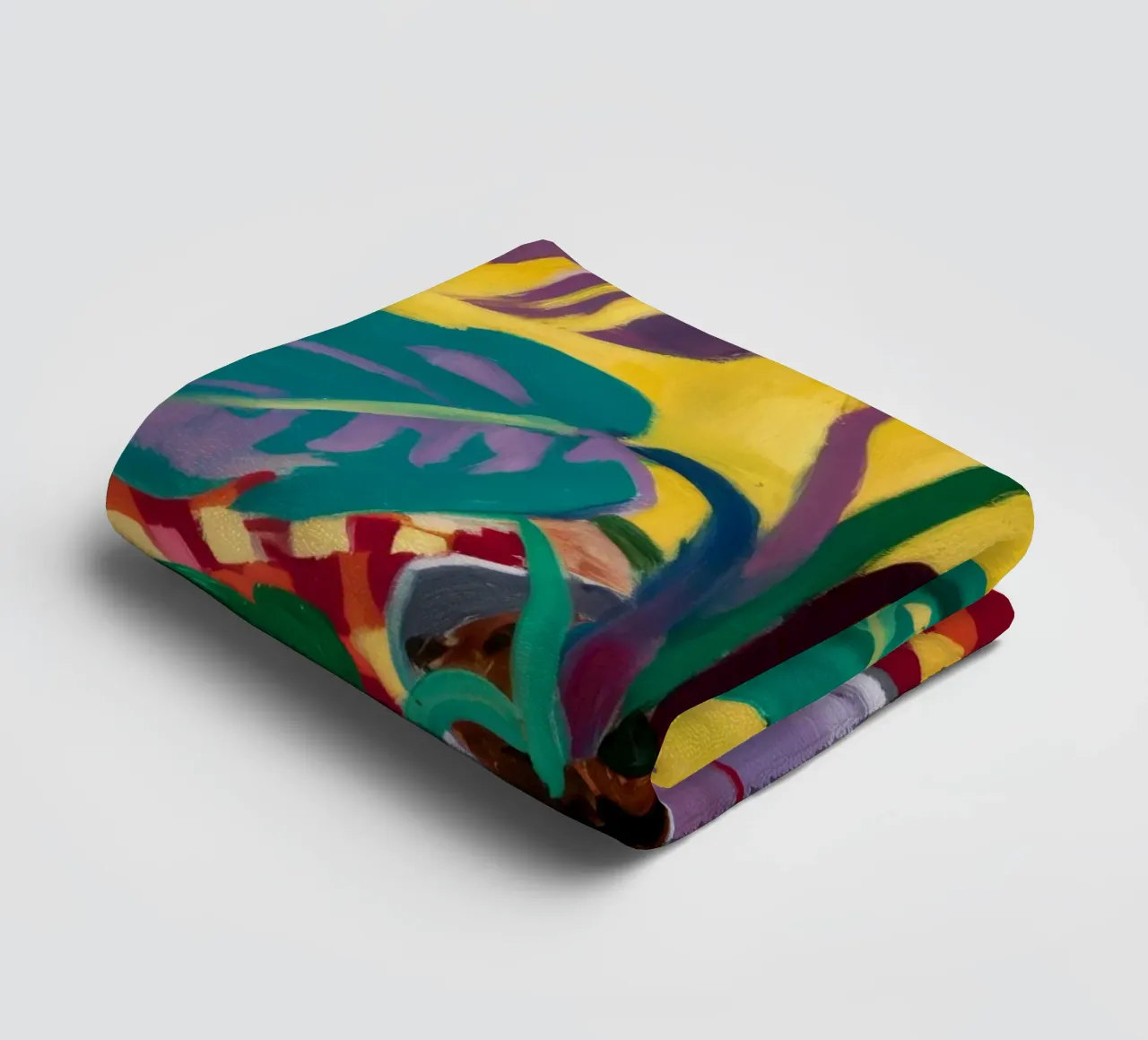Monstera on Checkers towel by Dawn Light
