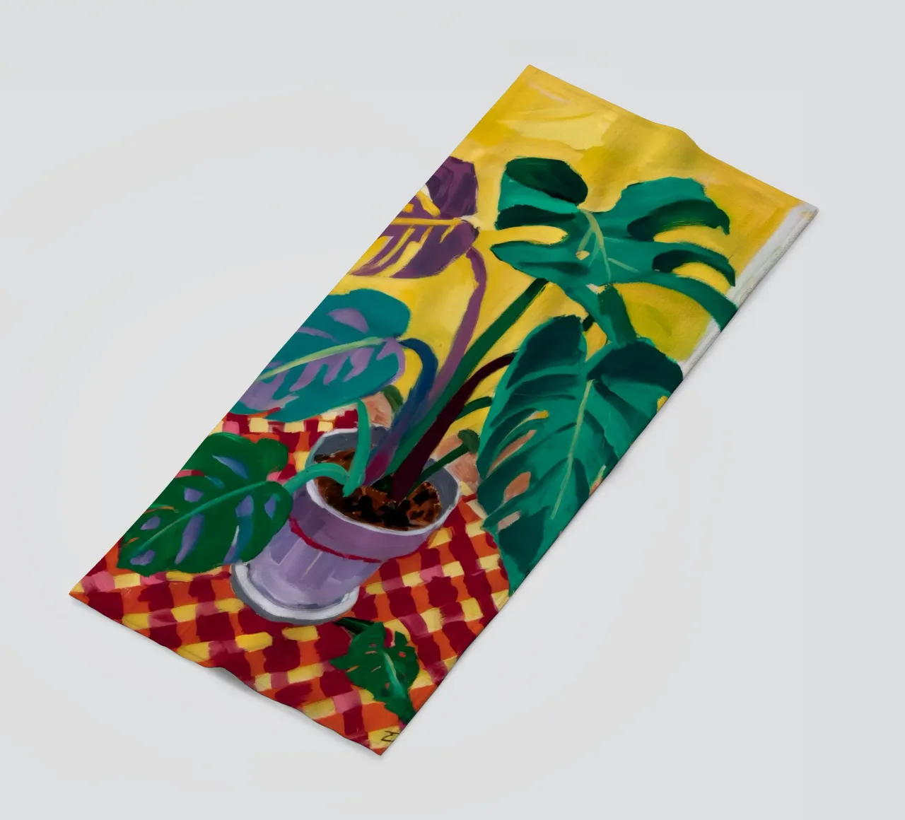 Monstera su Dama telo mare da Dawn Light