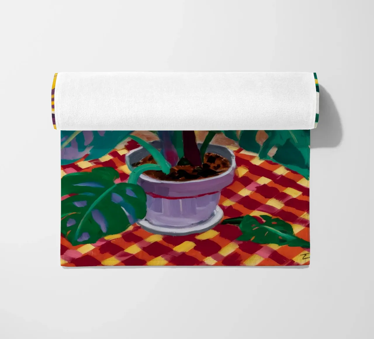 Monstera su Dama telo mare da Dawn Light