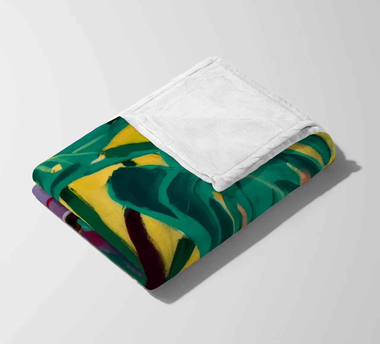 Monstera on Checkers fleece blanket by Dawn Light