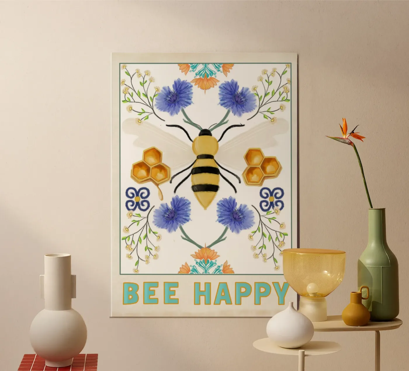 Be Happy poster de Claudiabrueggen