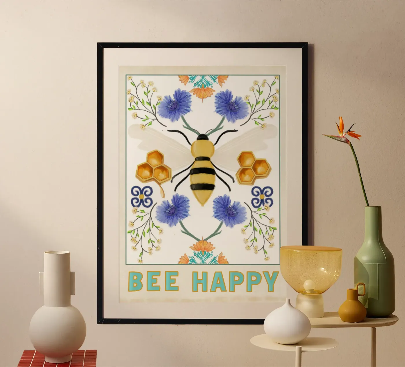 Be Happy poster de Claudiabrueggen