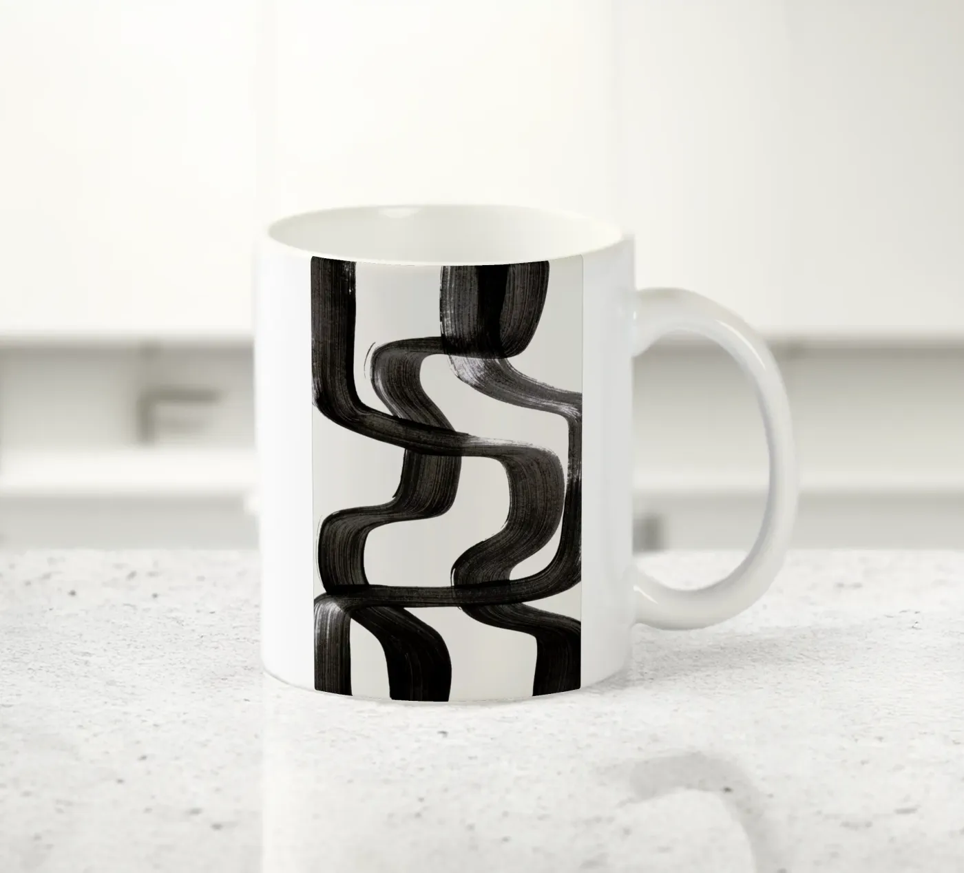 Crossed ceramic mug by EnShape