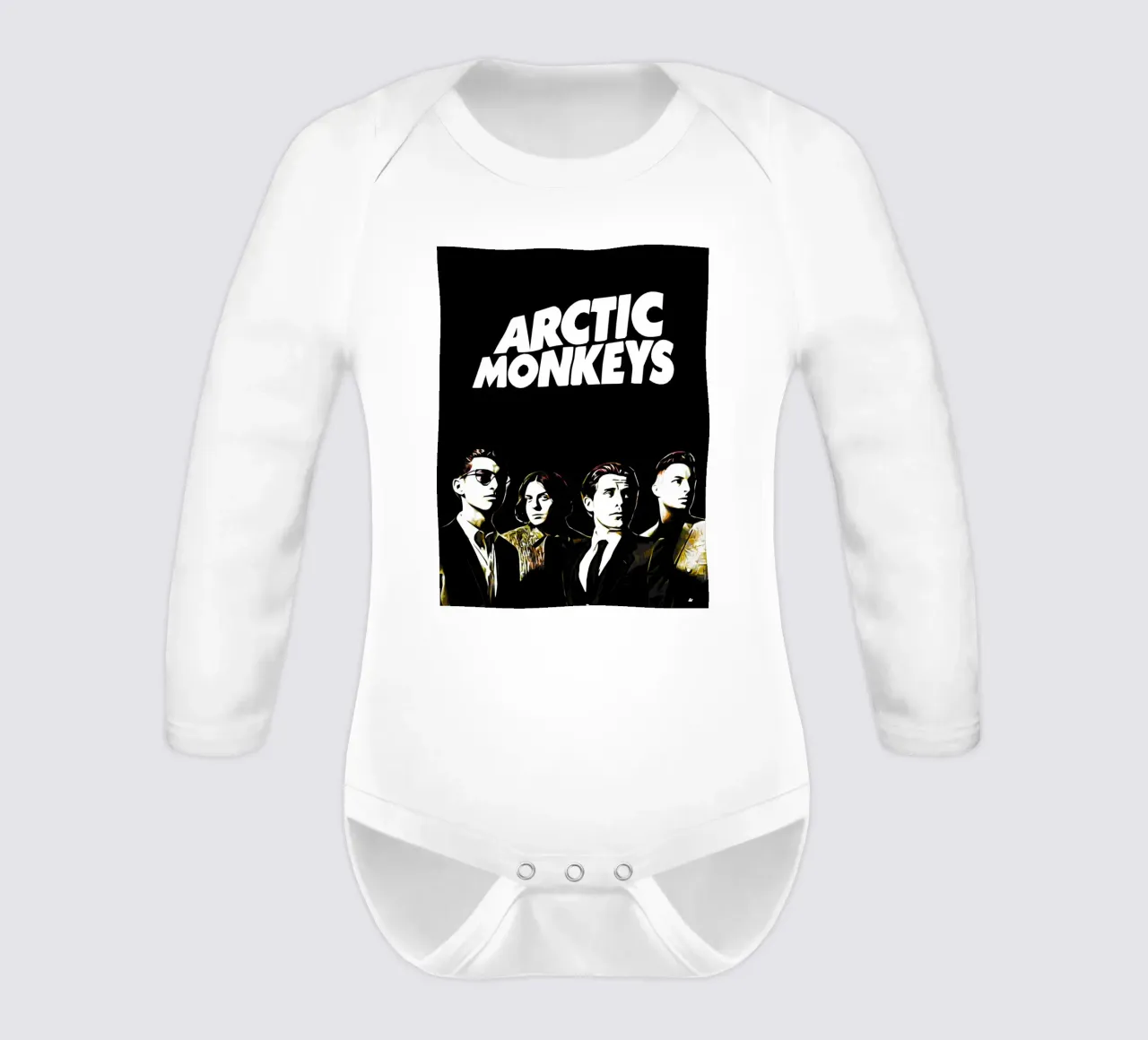 Arctic Monkeys Art long-sleeve baby romper by music soul