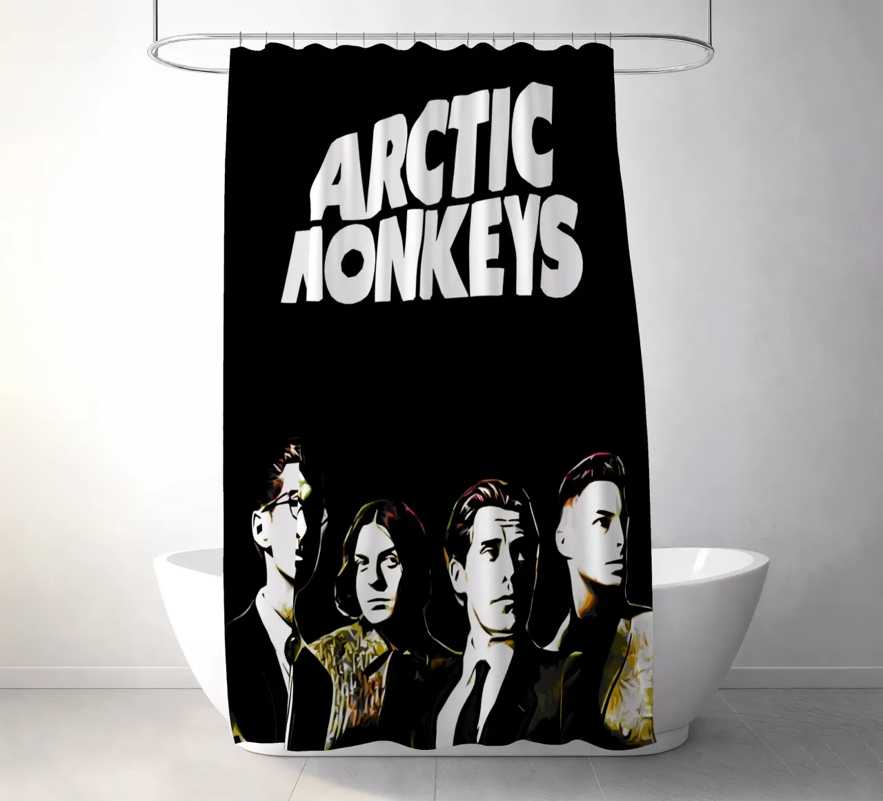 Arctic Monkeys Art shower curtain by music soul