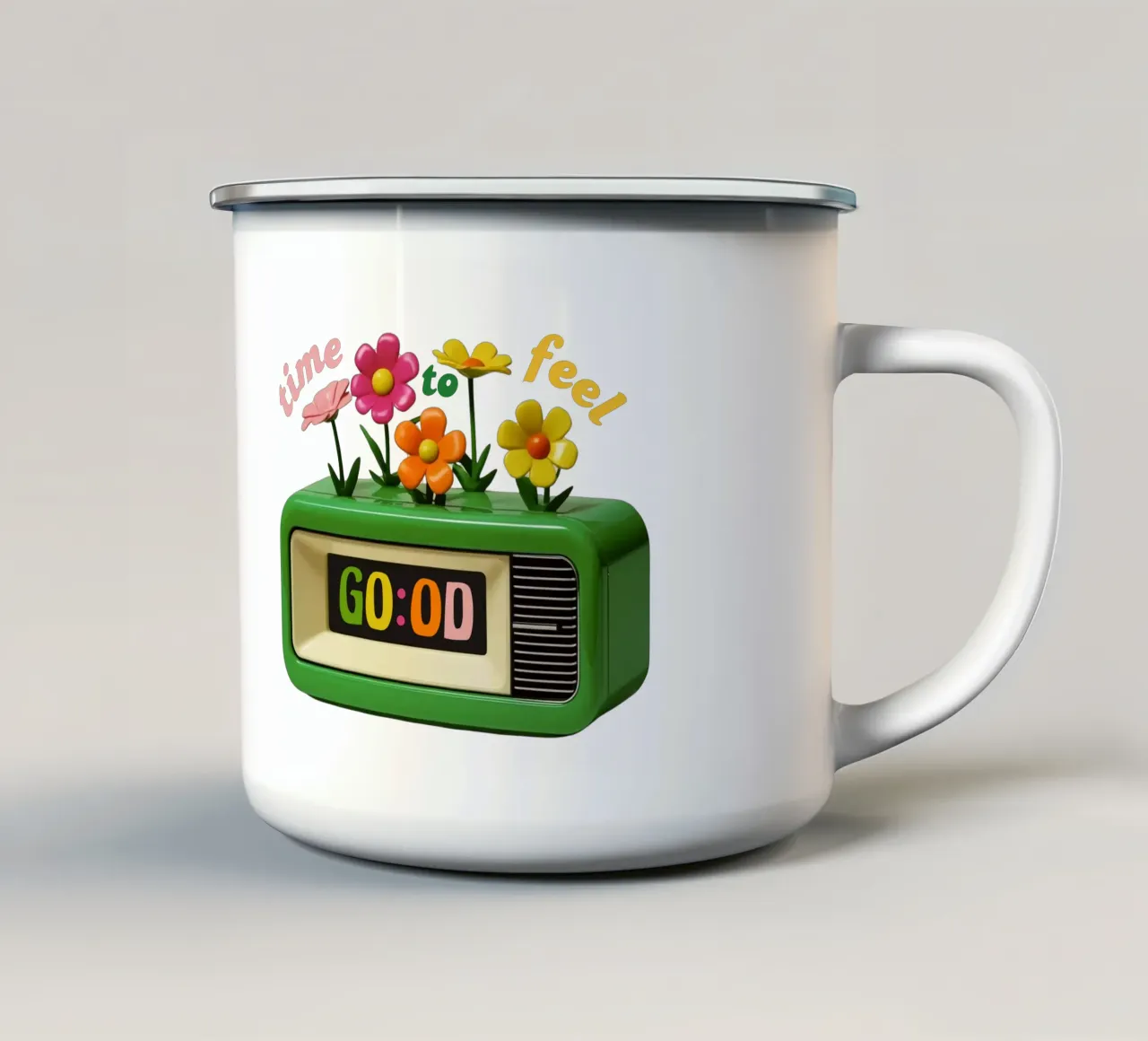 time to feel good tazza in smalto da fummelhummel