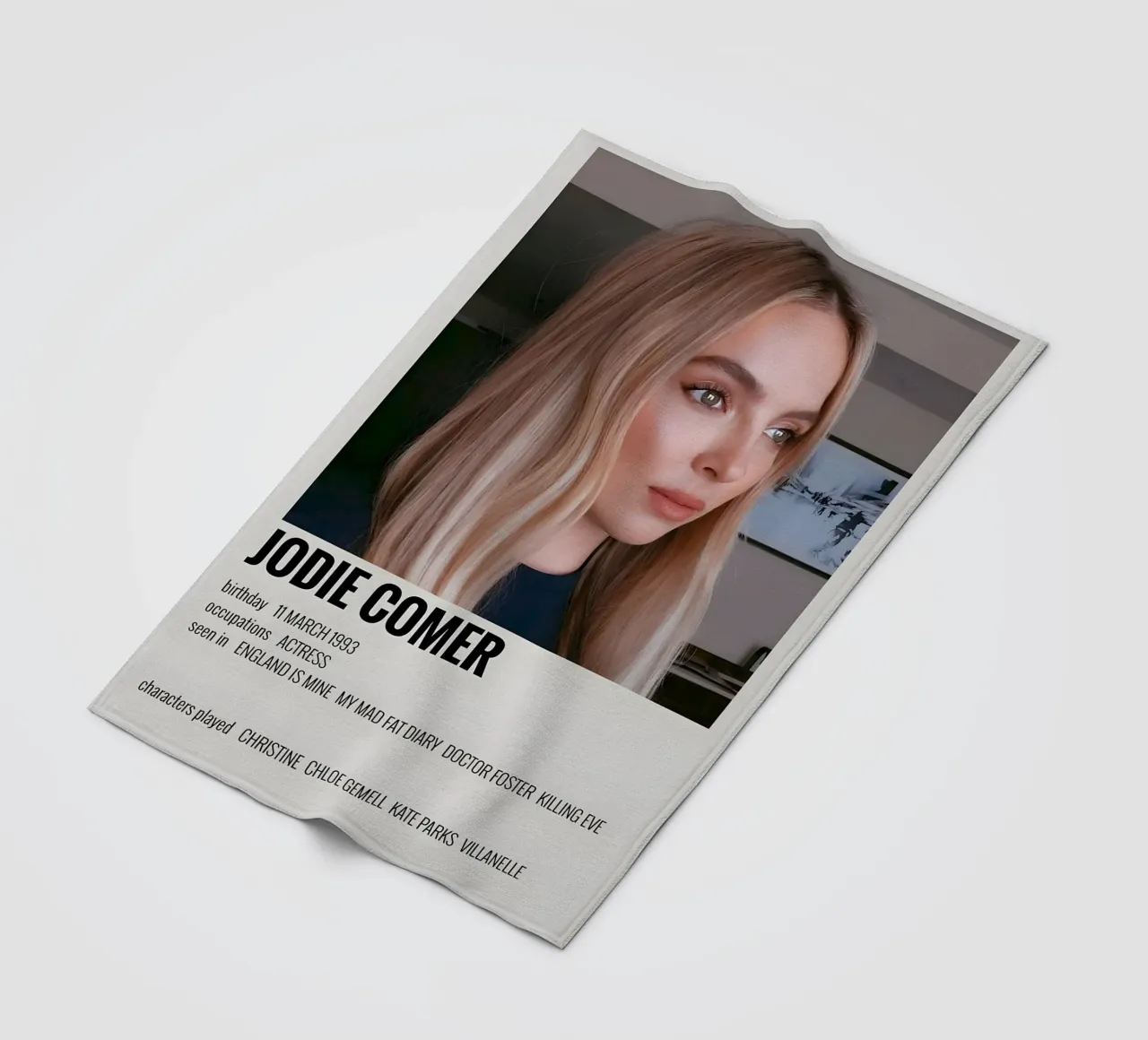 JODIE COMER coperta in pile da MVFminimalist