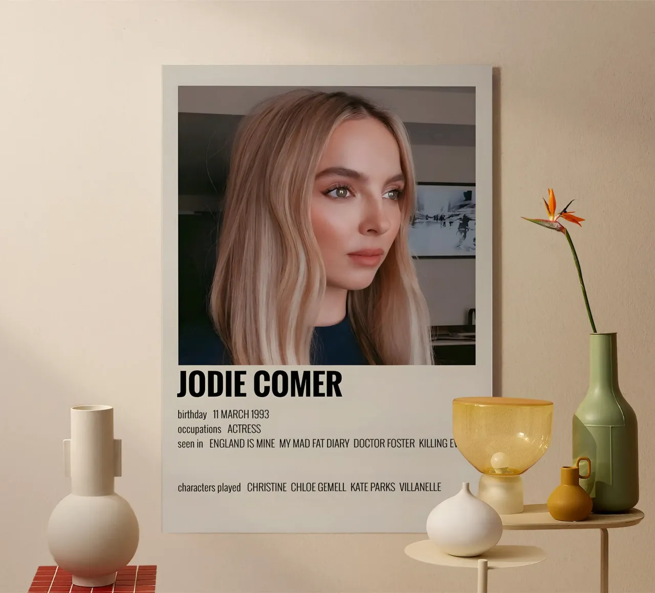 JODIE COMER acrylic glass by MVFminimalist