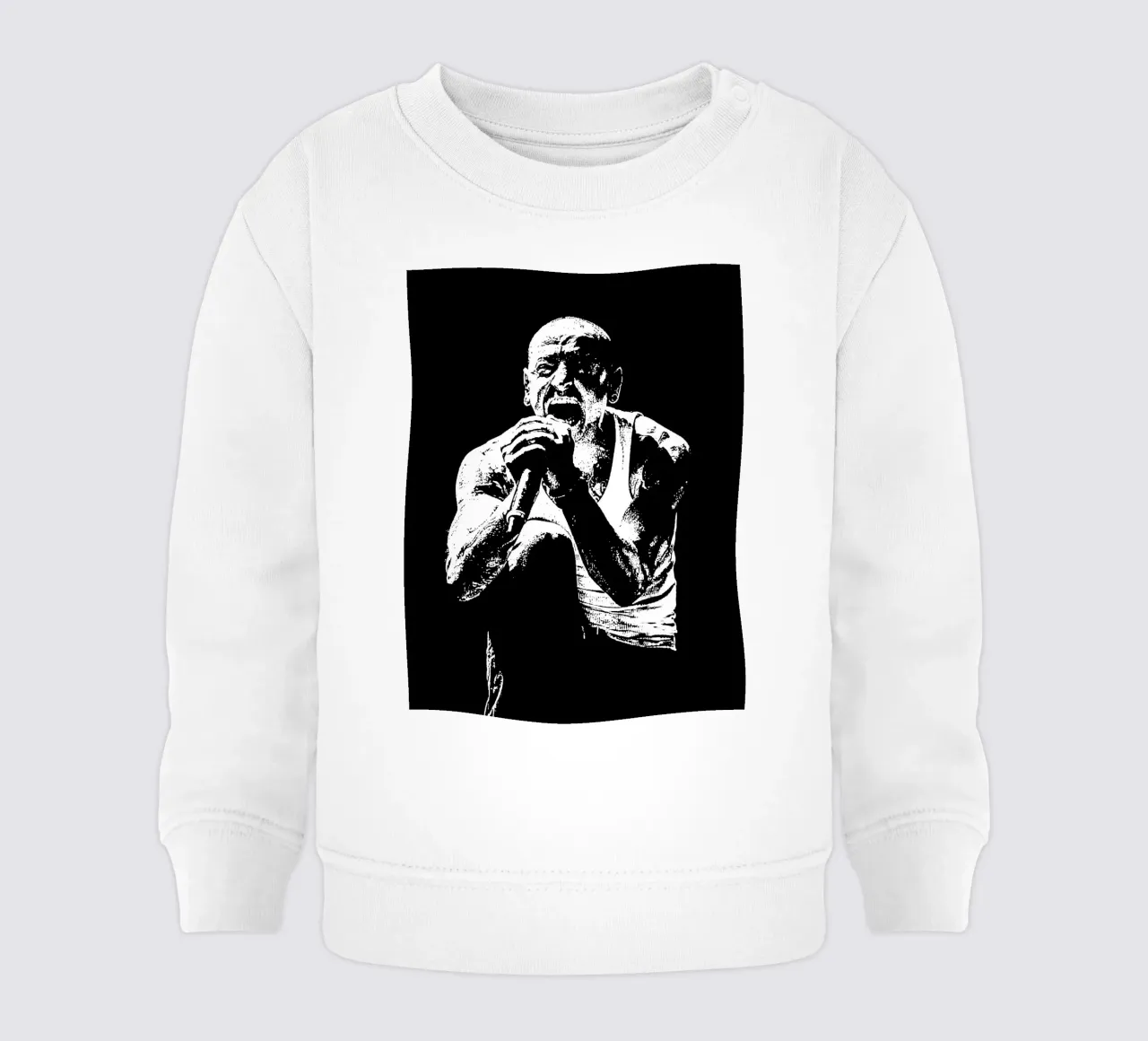 Bianco e nero chester bennington Arte felpa neonato da music soul