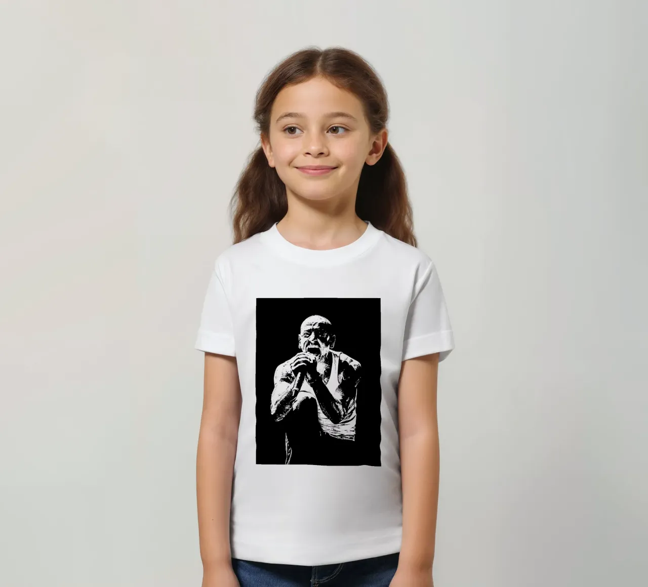 Bianco e nero chester bennington Arte t-shirt bambini da music soul