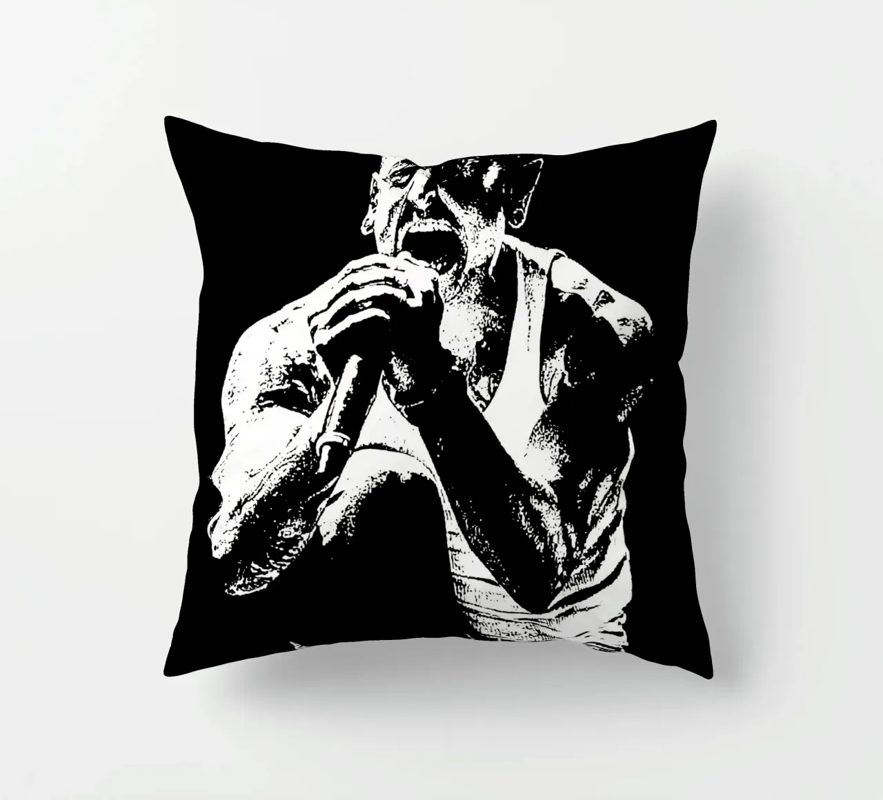 Bianco e nero chester bennington Arte cuscino da music soul