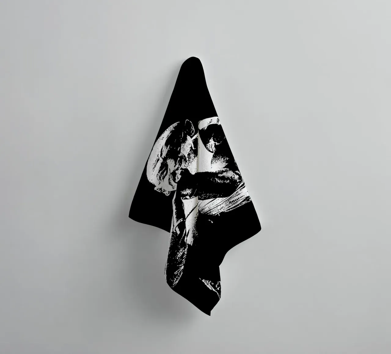 Bianco e nero chester bennington Arte asciugamano da bagno da music soul