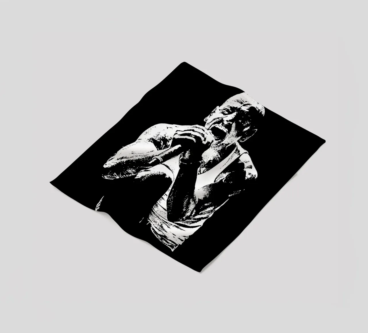 Bianco e nero chester bennington Arte coperta in pile da music soul