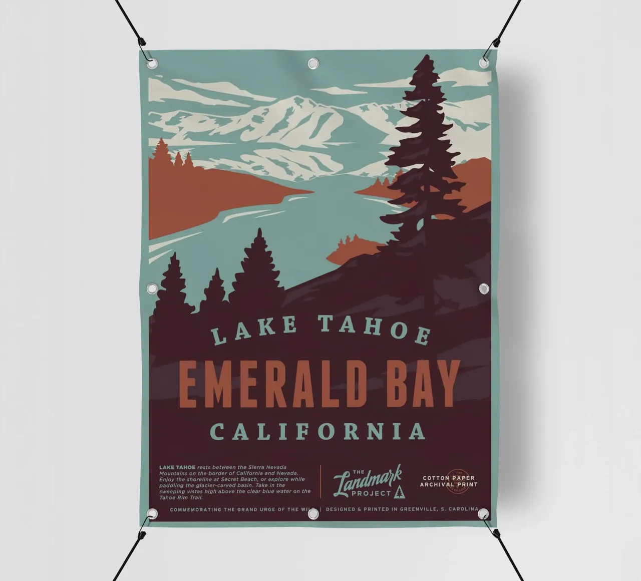 Lago Tahoe - Baia di Smeraldo telo in pvc da williamsshop