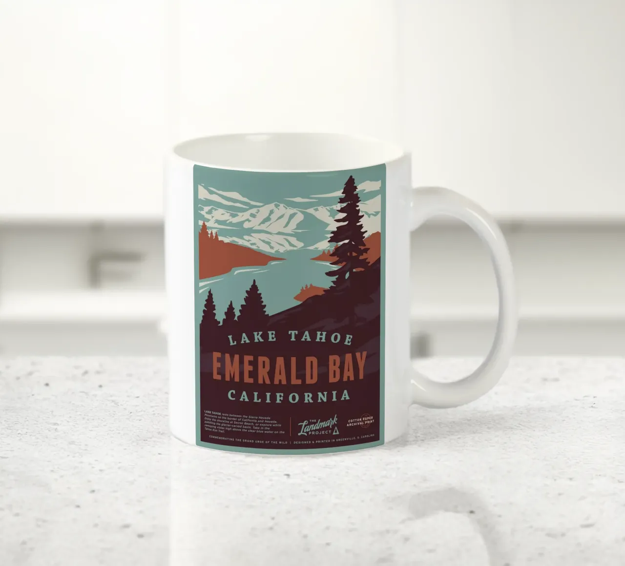 Meer van Tahoe Emerald Bay keramische mok van williamsshop