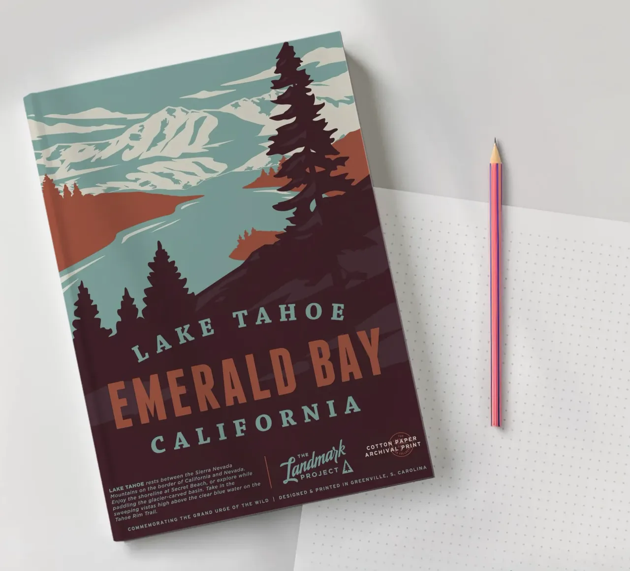 Lake Tahoe Emerald Bay notebook by williamsshop