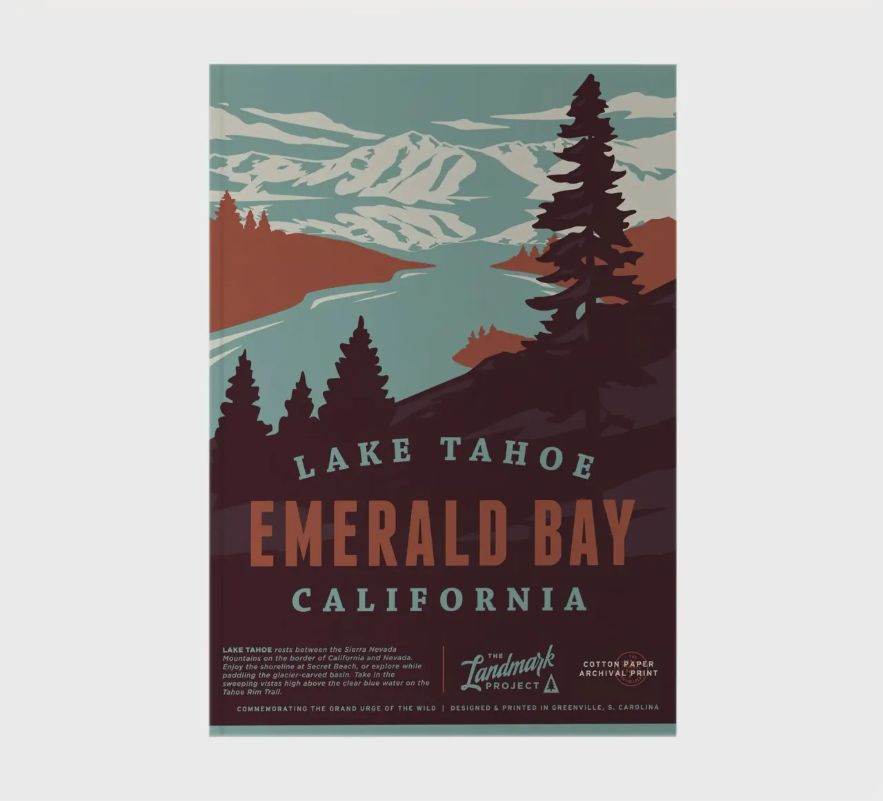 Lake Tahoe Emerald Bay notebook by williamsshop