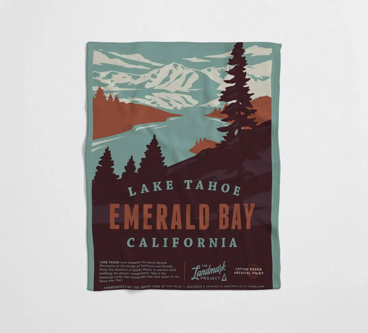 Tahoe See Emerald Bay Fleecedecke von williamsshop