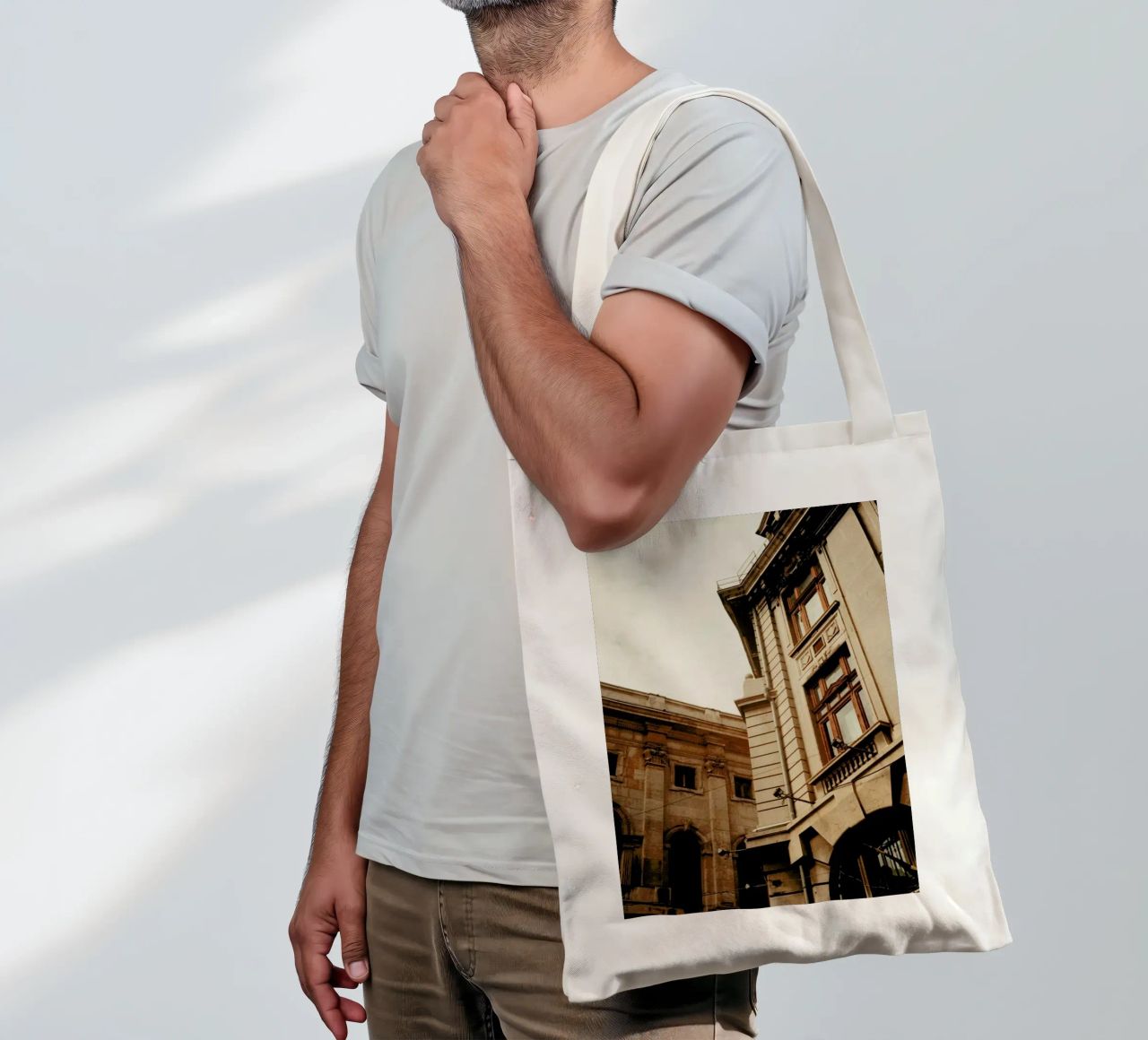 Analog Series The Corner borsa in juta da Sebastian Hilgetag