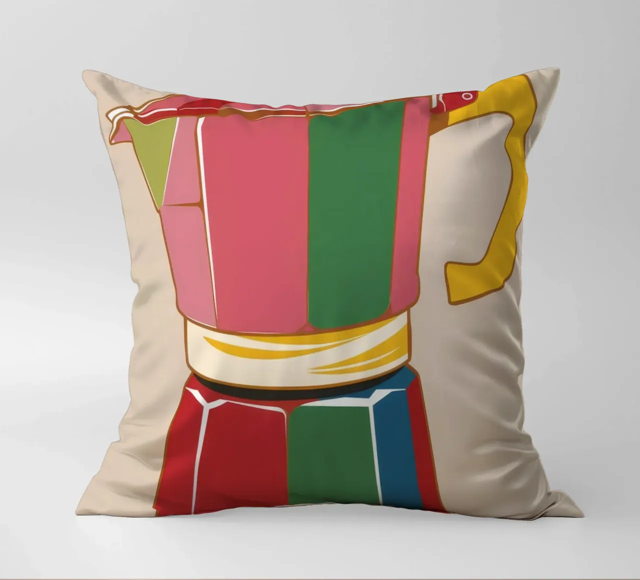 Chromatic Coffee Icon decorative cushion by Peak Delusion