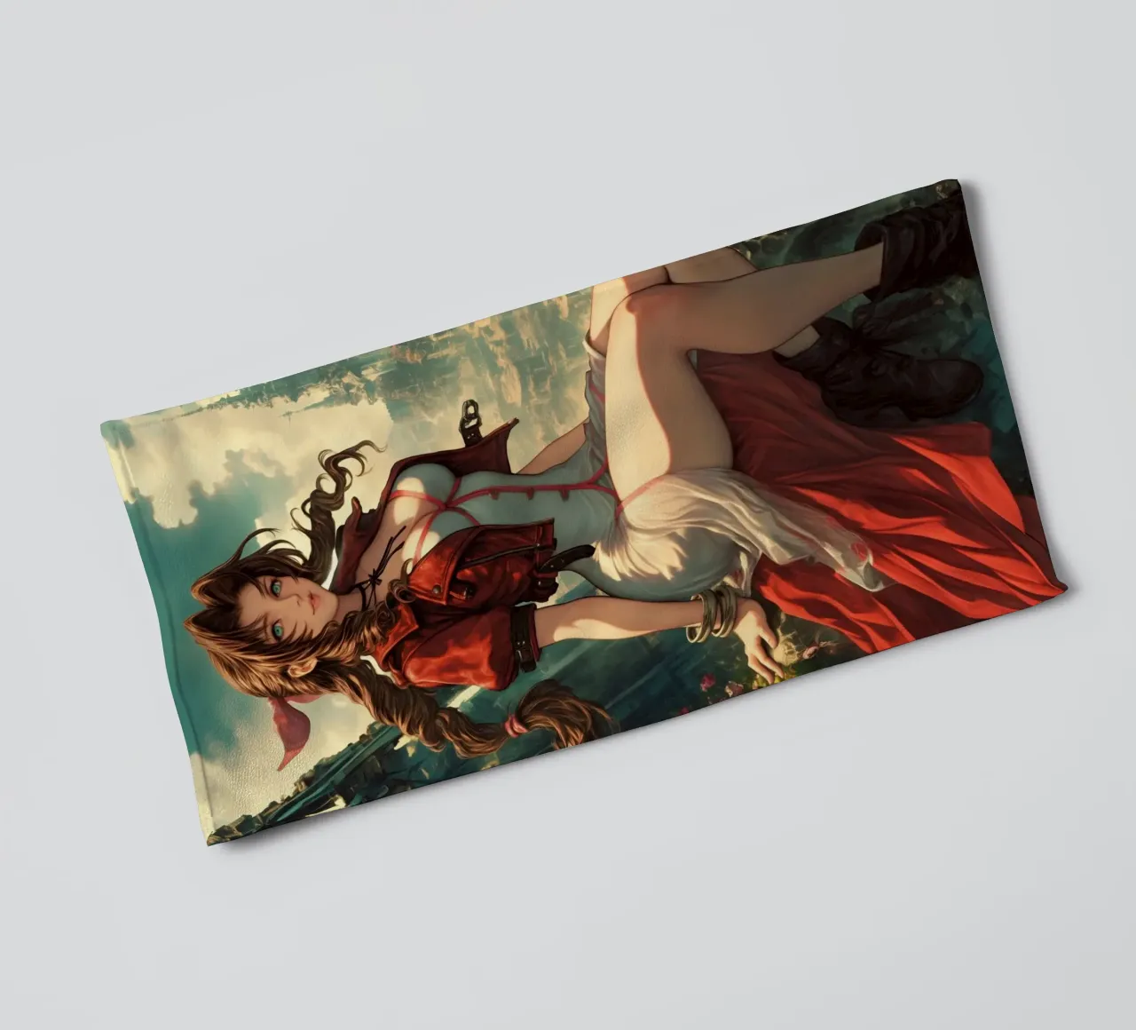Aerith Gainsborough Final Fantasy VII asciugamano da bagno da Fleur de Lys