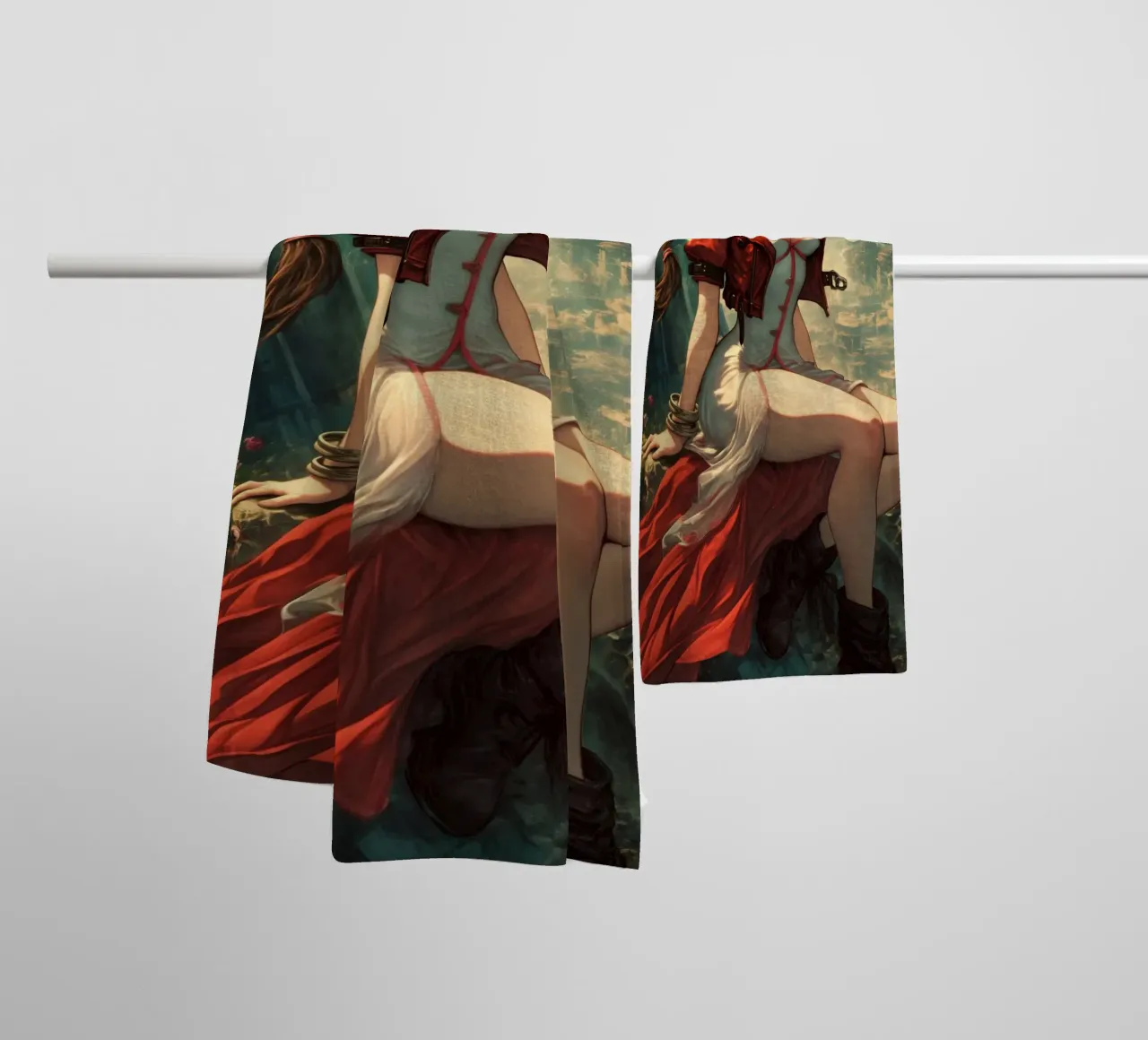 Aerith Gainsborough Final Fantasy VII asciugamano da bagno da Fleur de Lys