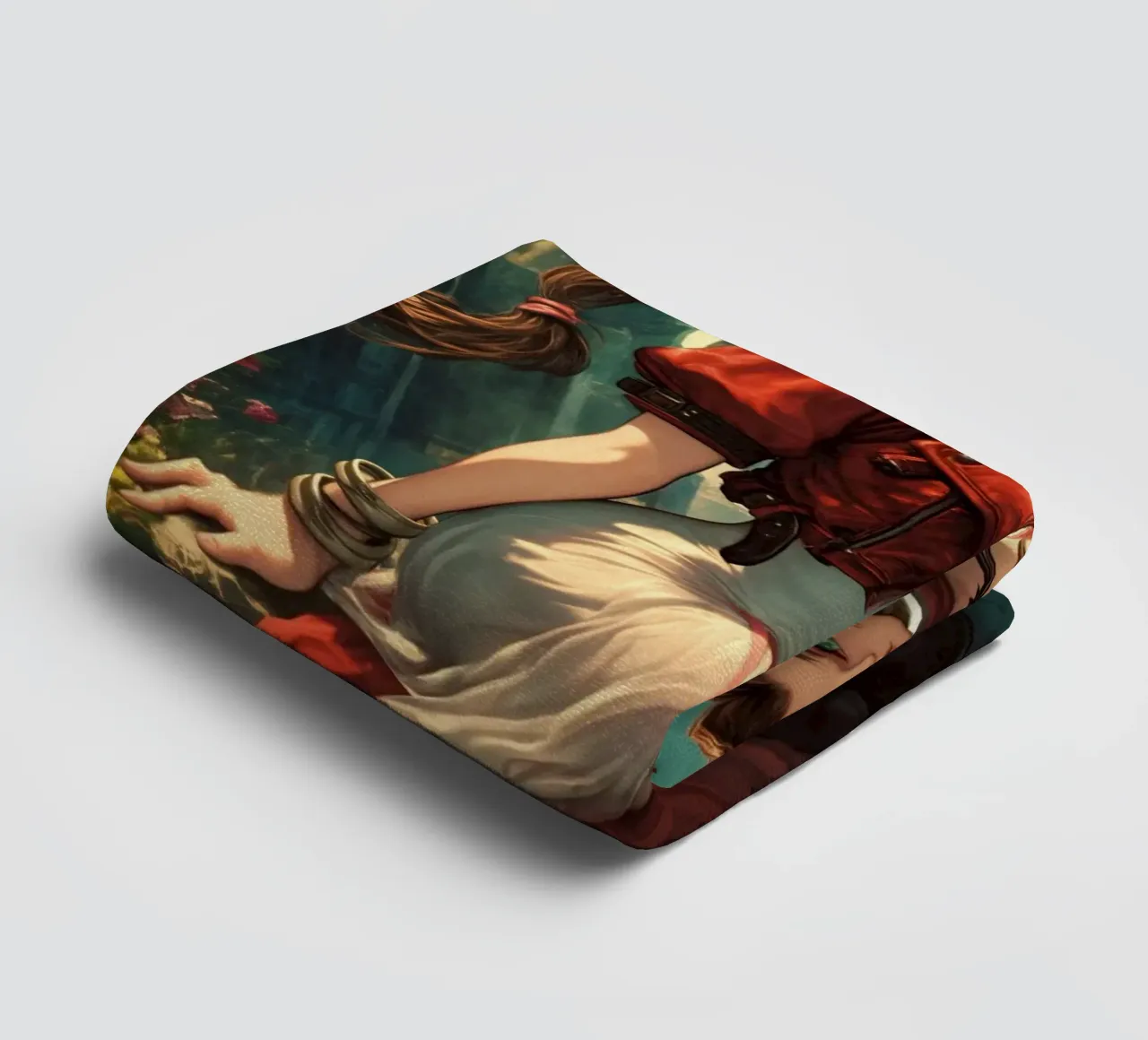 Aerith Gainsborough Final Fantasy VII asciugamano da bagno da Fleur de Lys