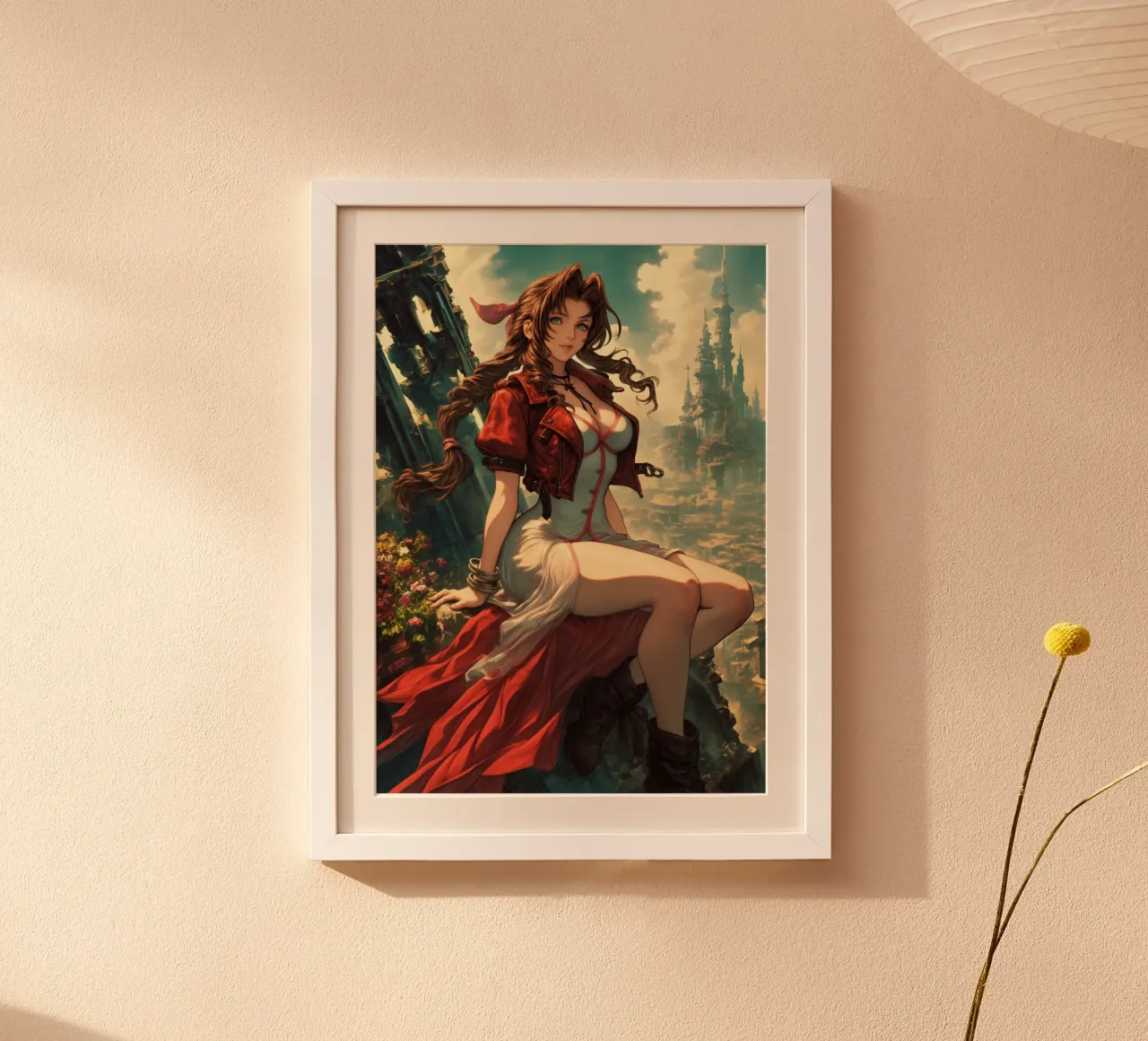Aerith Gainsborough Final Fantasy VII carta hahnemühle da Fleur de Lys