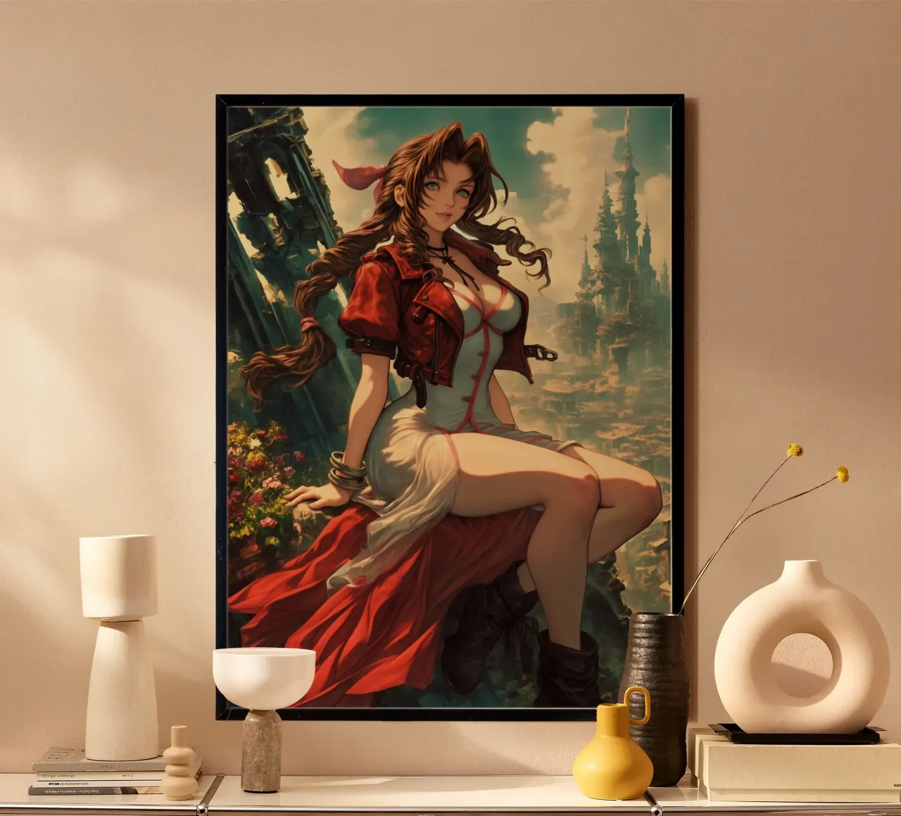 Aerith Gainsborough Final Fantasy VII carta hahnemühle da Fleur de Lys