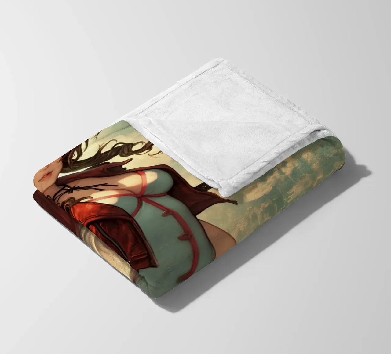Aerith Gainsborough Final Fantasy VII coperta in pile da Fleur de Lys