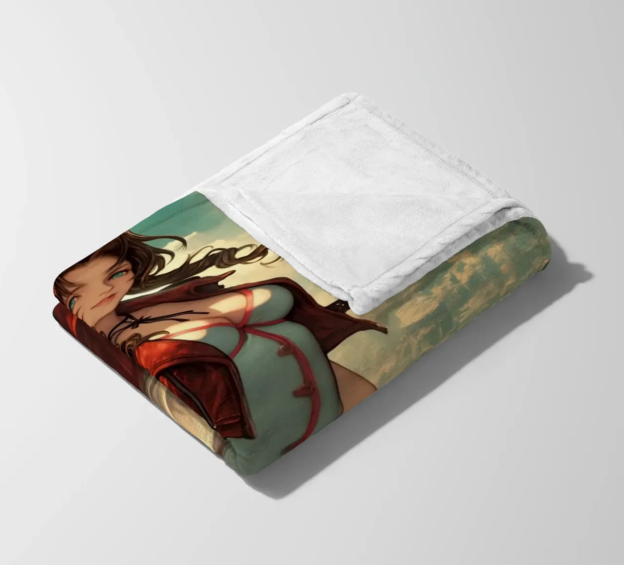 Aerith Gainsborough Final Fantasy VII coperta in pile da Fleur de Lys
