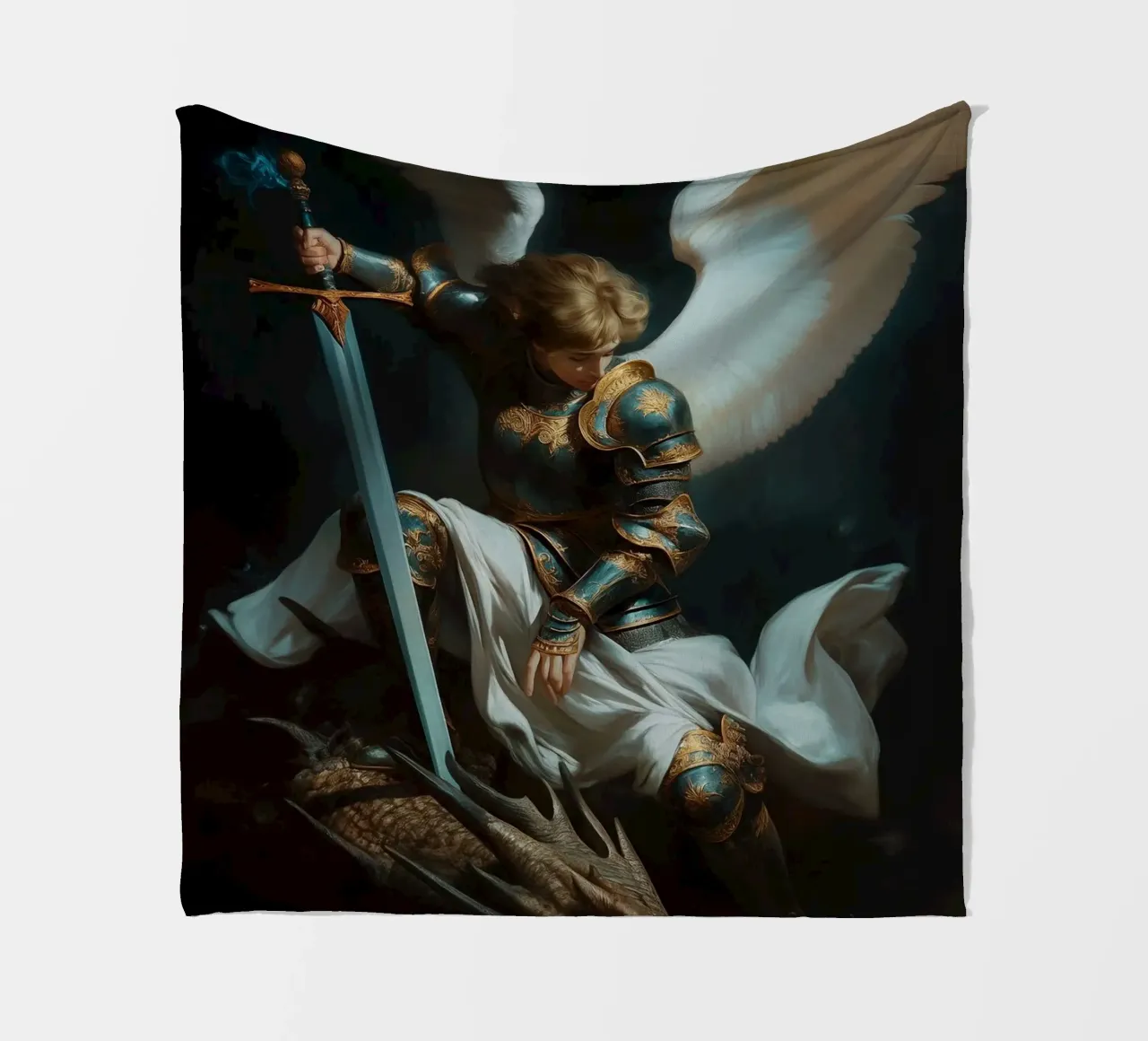 Angelo contro Drago coperta in pile da Fleur de Lys