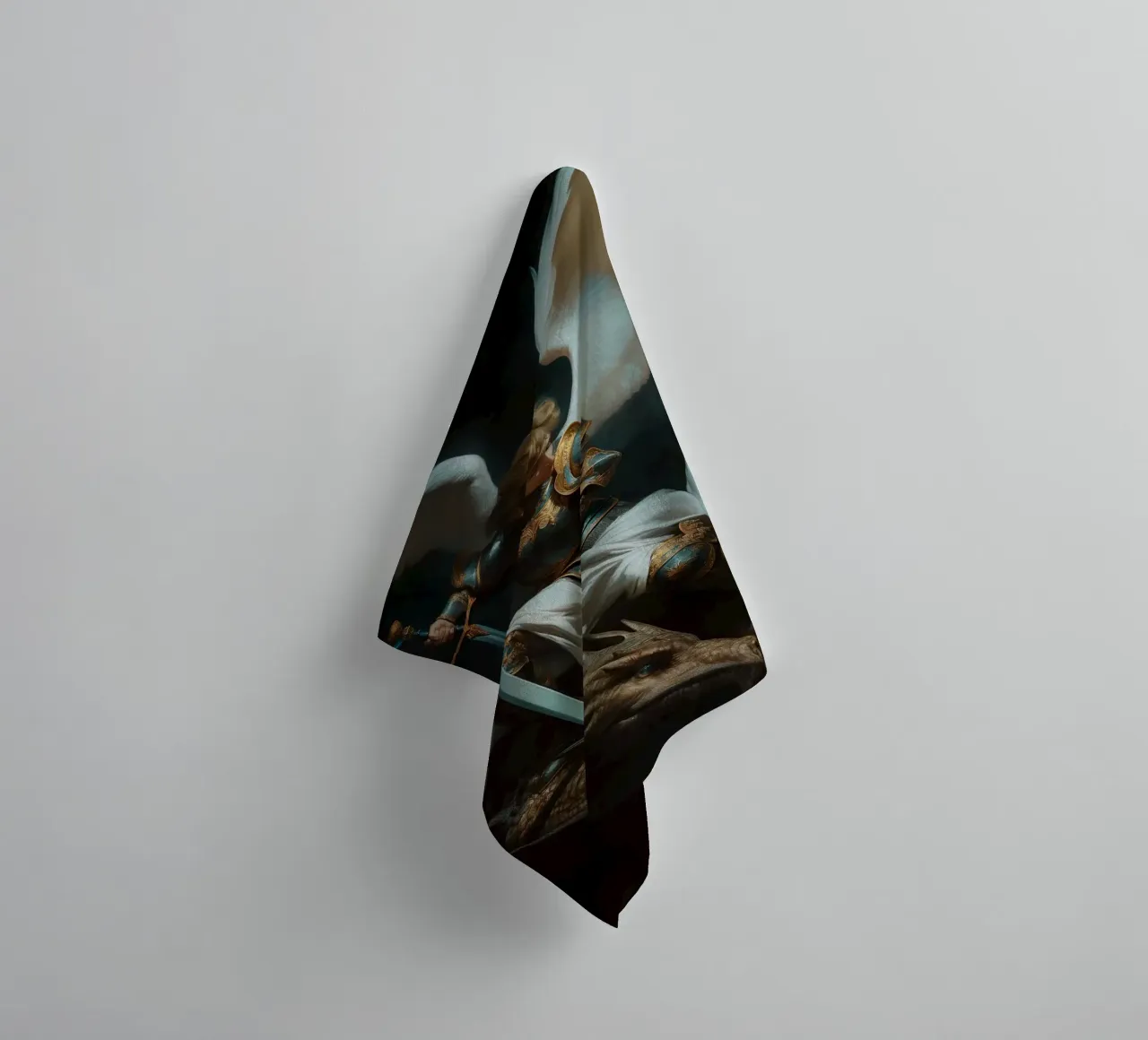 Engel vs Draak badhanddoek van Fleur de Lys