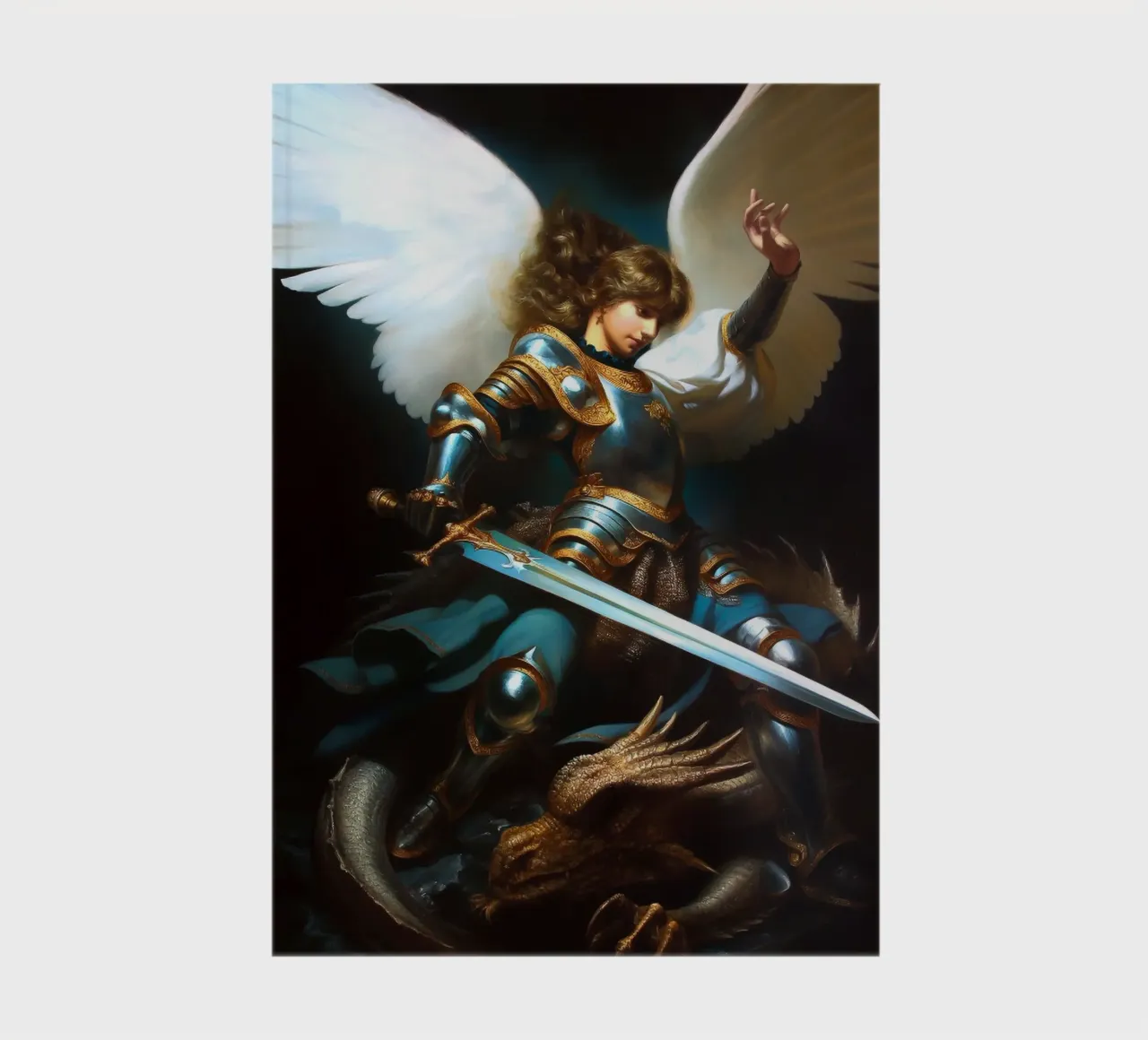 Angel vs Dragon notebook by Fleur de Lys