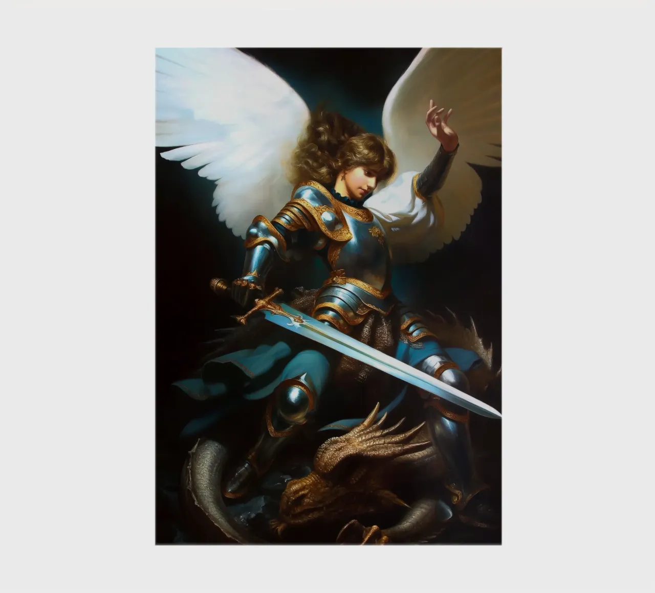 Angel vs Dragon notebook by Fleur de Lys