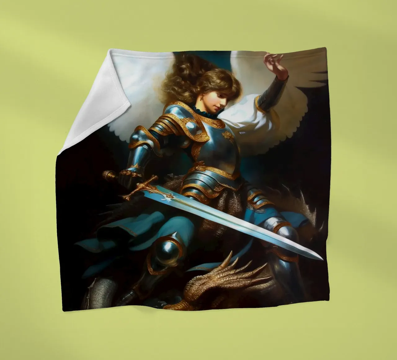 Angelo contro Drago coperta in pile da Fleur de Lys