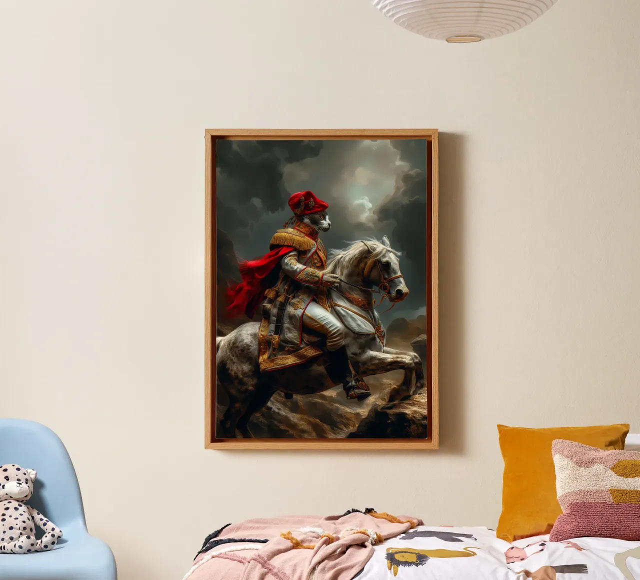 Napoleon Cat tela con Cornice a cassetta da Fleur de Lys