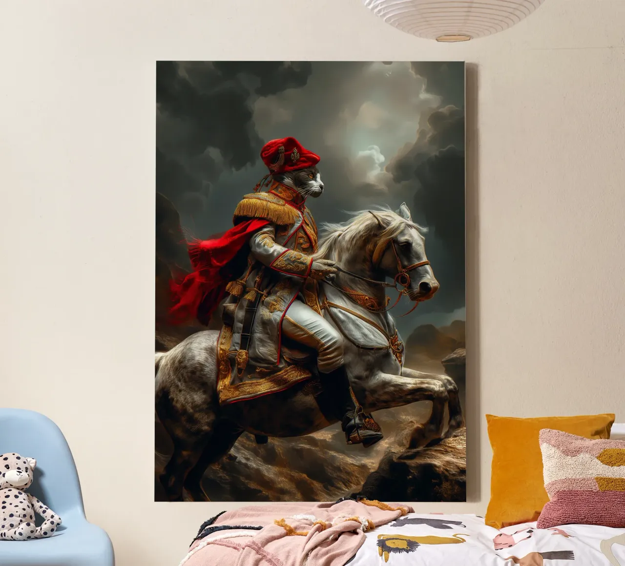 Napoleon Cat tela con Cornice a cassetta da Fleur de Lys