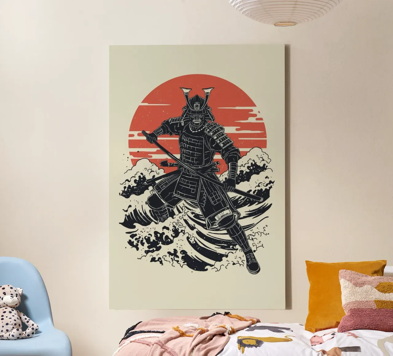 samurai tela con Cornice a cassetta da van hellen