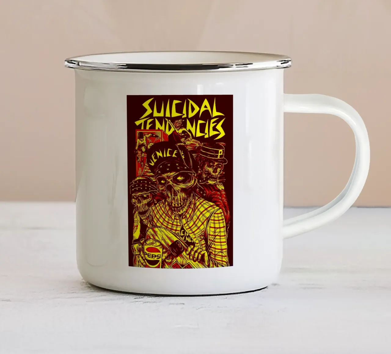 Art du groupe Suicidal Tendencies mug en émail de vanhesling
