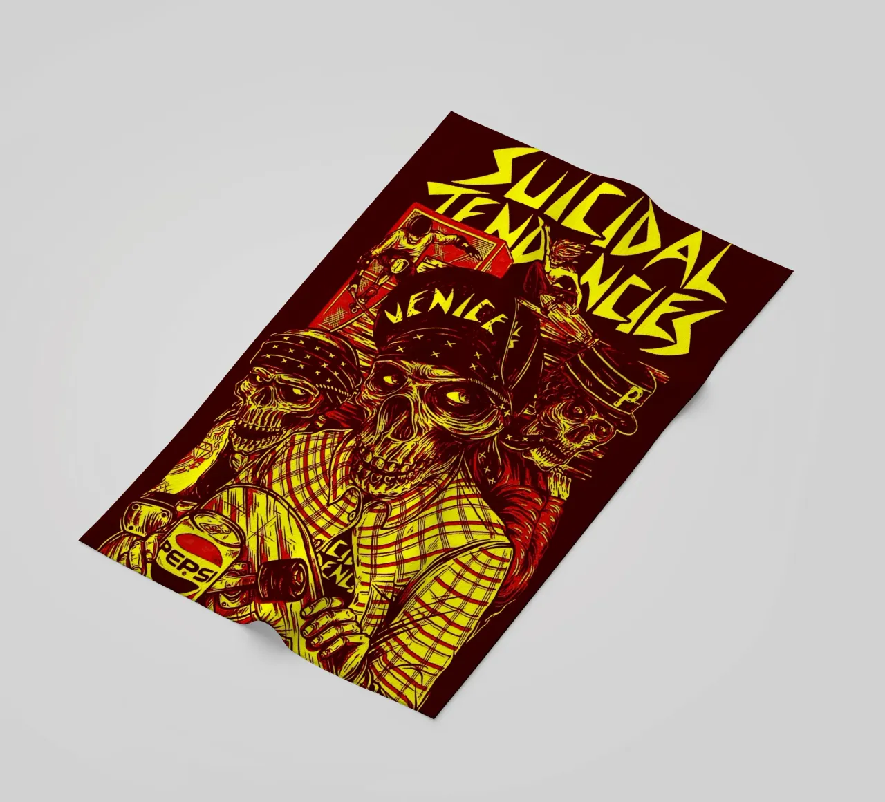 Art du groupe Suicidal Tendencies serviette de plage de vanhesling