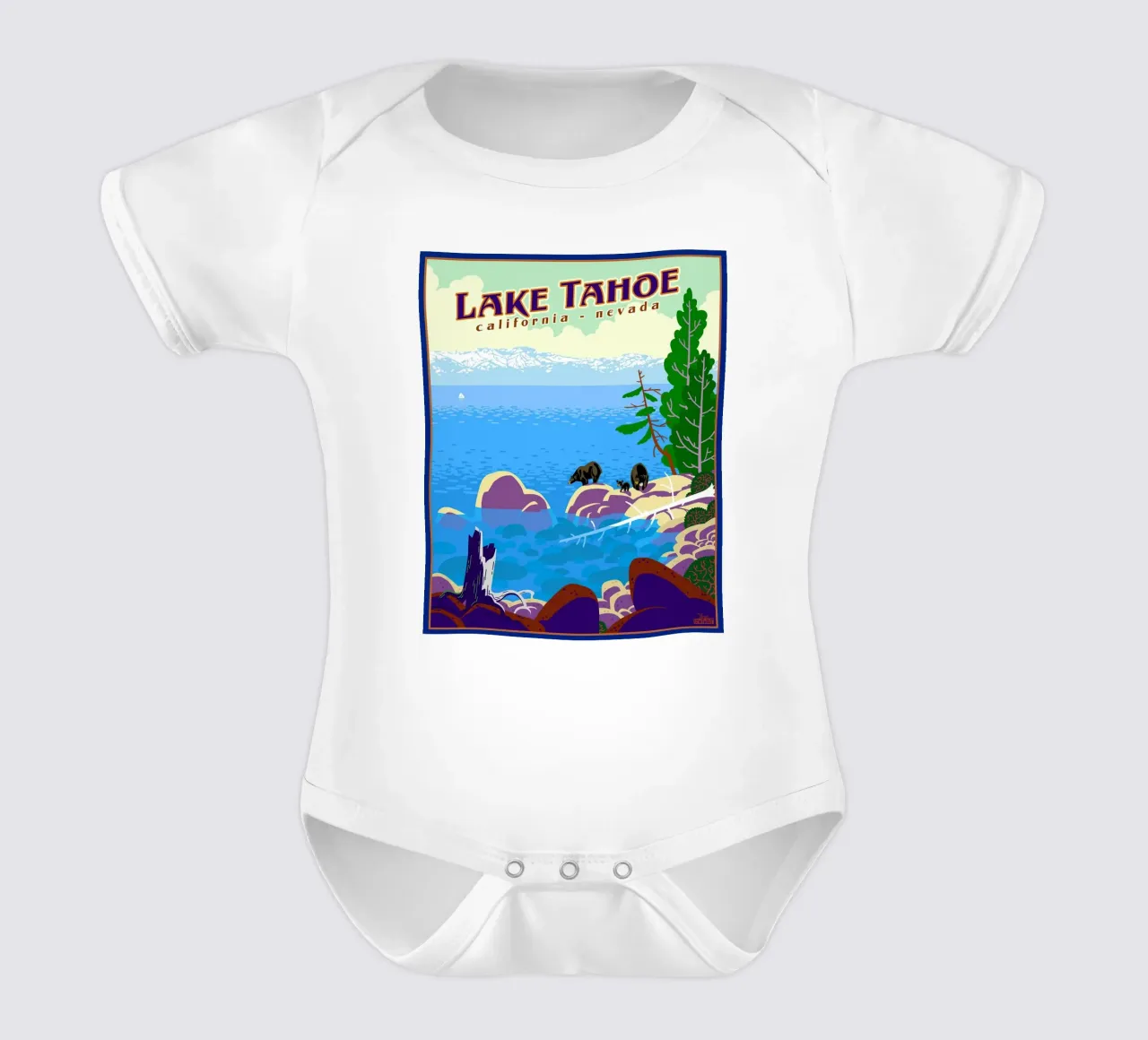 Lago Tahoe body neonato maniche corte da williamsshop