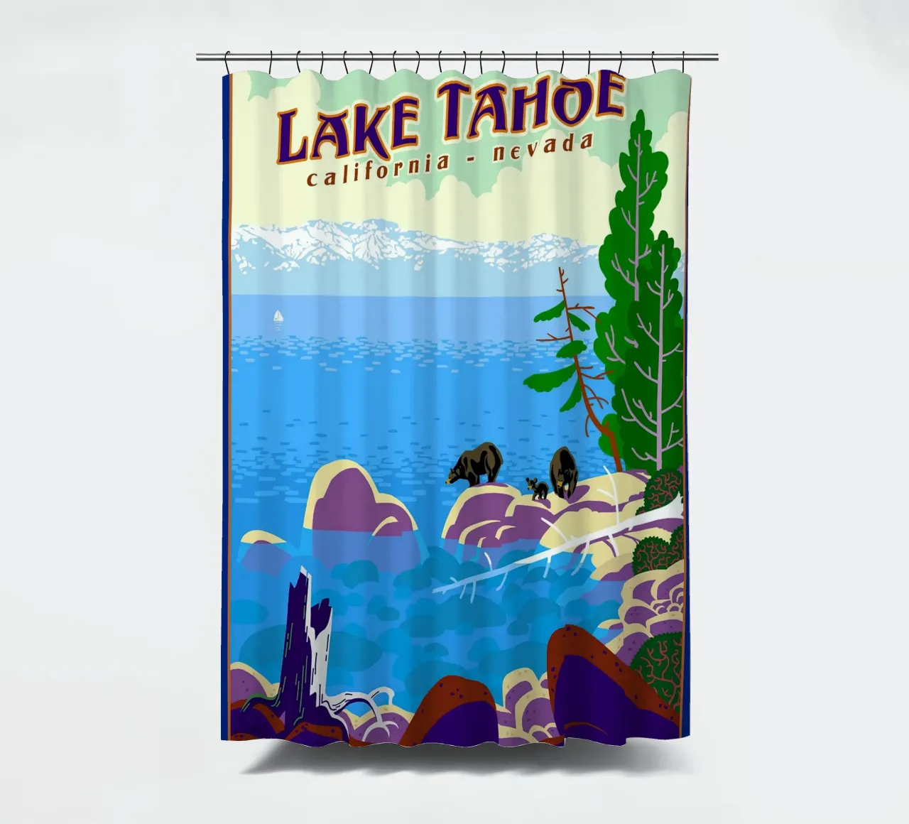 Lake Tahoe shower curtain by williamsshop