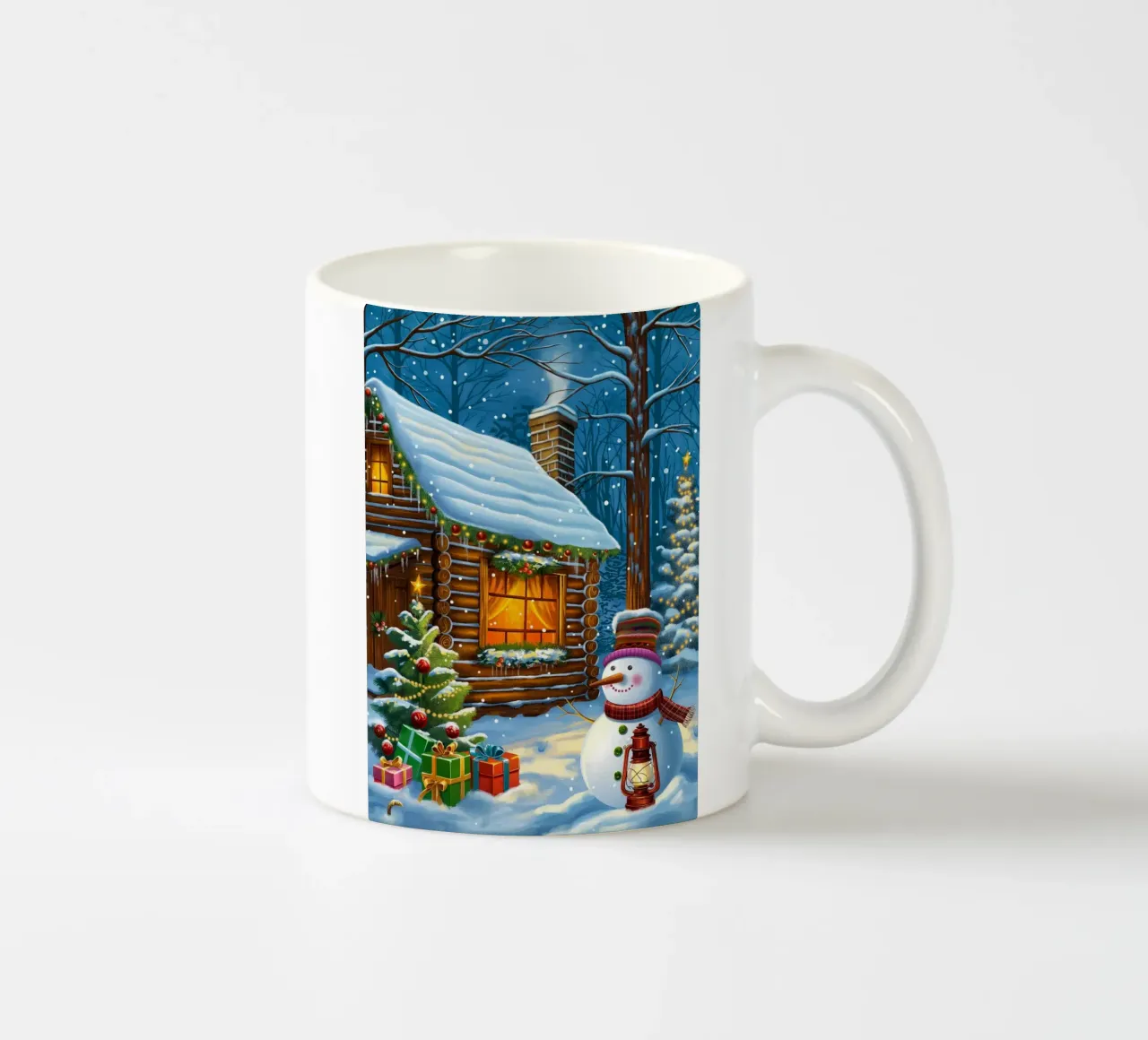 Pupazzo di neve di Natale tazza in ceramica da Fleur de Lys