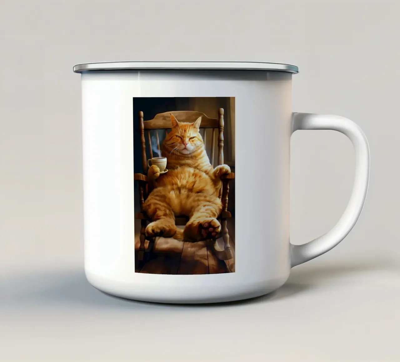 Gatto freddo tazza in smalto da Fleur de Lys