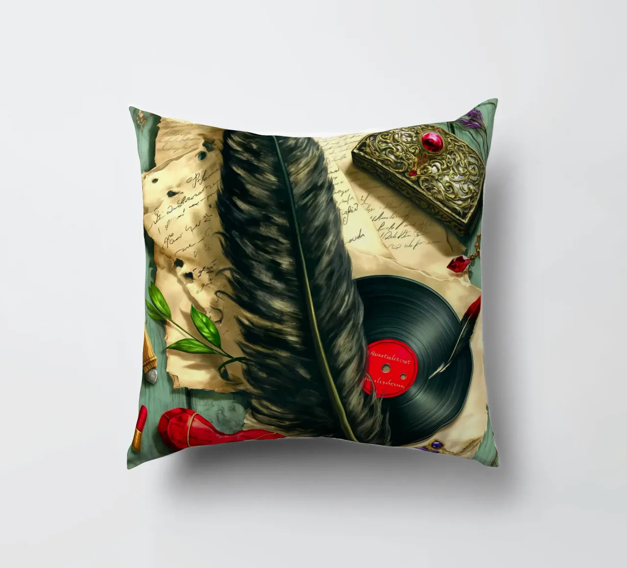 Romanticismo vintage e nostalgico cuscino da Fleur de Lys