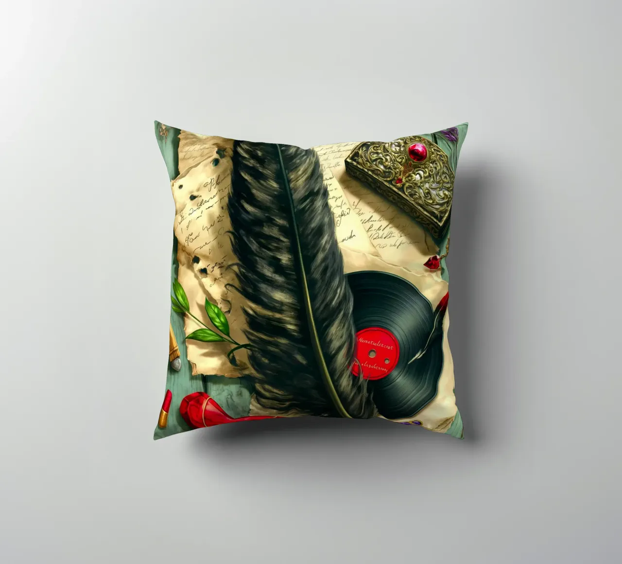 Romanticismo vintage e nostalgico cuscino da Fleur de Lys