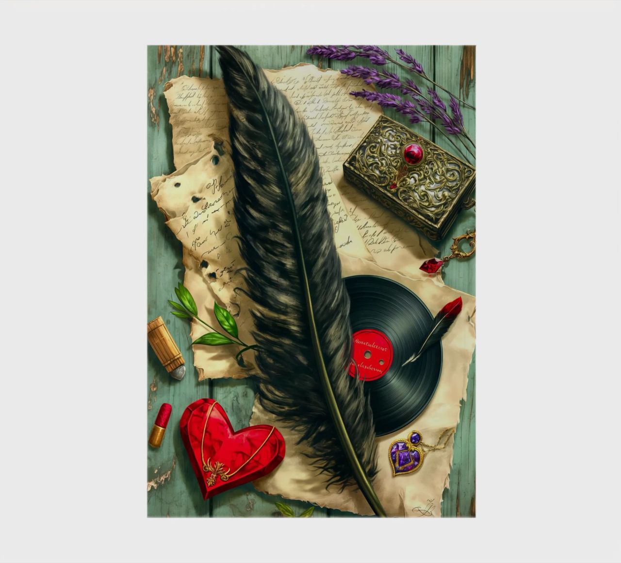 Vintage Nostalgic Romance notebook by Fleur de Lys