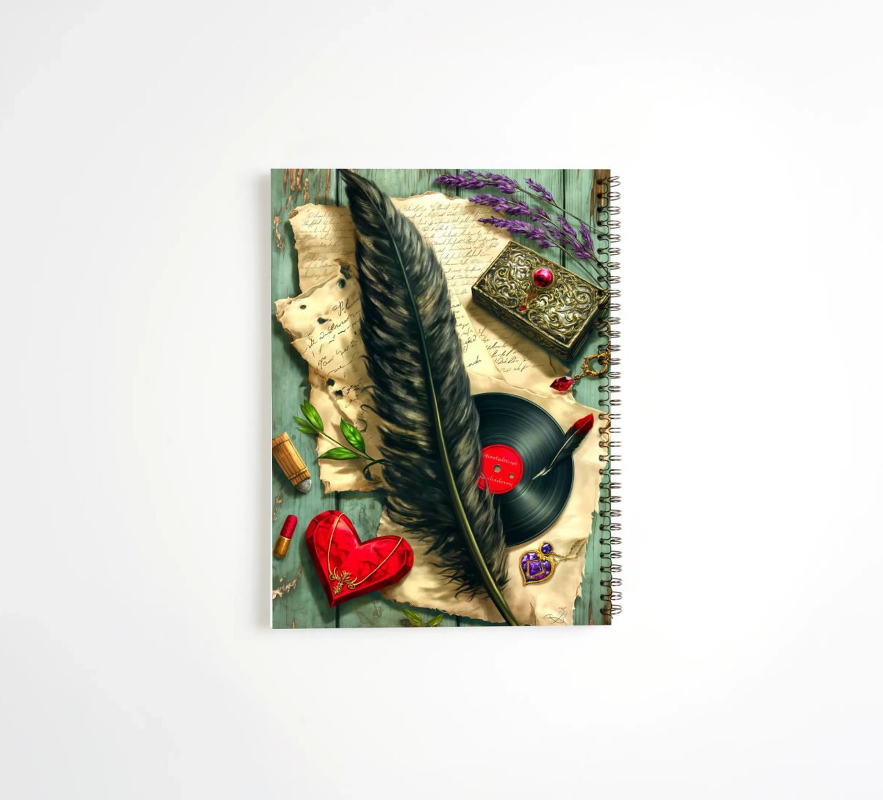 Vintage Nostalgic Romance spiral notebook by Fleur de Lys