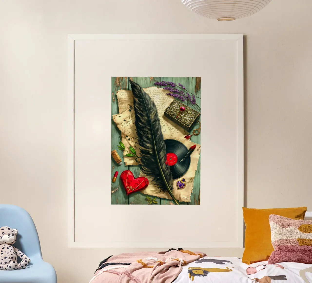Romanticismo vintage e nostalgico poster da Fleur de Lys
